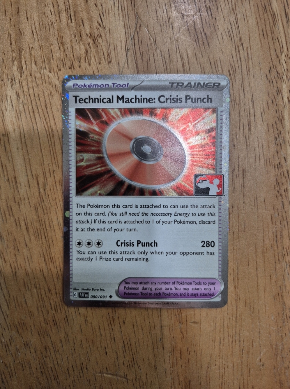 🔥 QTY 1 Pokémon Technical Machine: Crisis Punch cosmo Holo Trainer Card